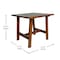 Flash Furniture Square 21.75 W, 21.75 L, Rubberwood (Parawood), Walnut LFS-4005-WAL-GG - alternate 3